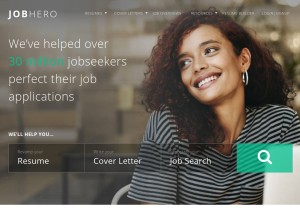 How jobhero.com looks like on a tablet such as an iPad.