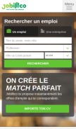 How jobillico.com looks like on a mobile device such as an iPhone.