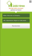 How jobintree.com looks like on a mobile device such as an iPhone.