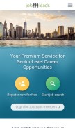How jobleads.com looks like on a mobile device such as an iPhone.