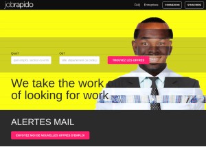 How jobrapido.com looks like on a tablet such as an iPad.