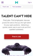 How jobrapp.com looks like on a mobile device such as an iPhone.
