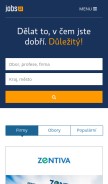 How jobs.cz looks like on a mobile device such as an iPhone.