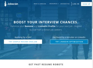 How jobscan.co looks like on a tablet such as an iPad.
