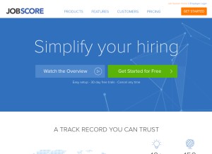 How jobscore.com looks like on a tablet such as an iPad.
