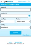 How jobserve.com looks like on a mobile device such as an iPhone.