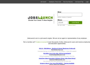 How jobslaunch.com looks like on a tablet such as an iPad.