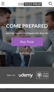 How jobtestprep.com looks like on a mobile device such as an iPhone.