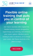 How jobtraineraustralia.edu.au looks like on a mobile device such as an iPhone.