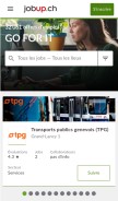 How jobup.ch looks like on a mobile device such as an iPhone.
