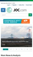 How joc.com looks like on a mobile device such as an iPhone.