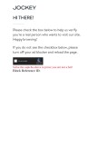 How jockey.com looks like on a mobile device such as an iPhone.