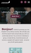 How jodogoairportassist.com looks like on a mobile device such as an iPhone.