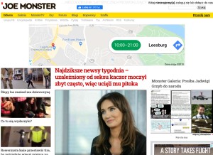 How joemonster.org looks like on a tablet such as an iPad.