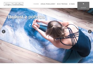 How jogapodlozka.cz looks like on a tablet such as an iPad.