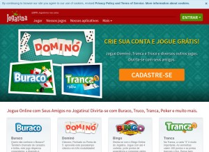 How jogatina.com looks like on a tablet such as an iPad.