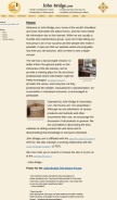 How johnbridge.com looks like on a mobile device such as an iPhone.