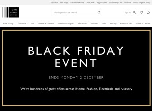 How johnlewis.com looks like on a tablet such as an iPad.