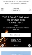 How johnlewisfinance.com looks like on a mobile device such as an iPhone.