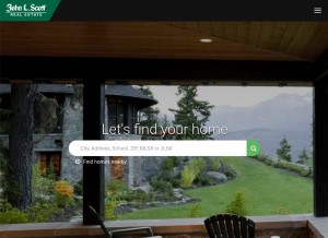 How johnlscott.com looks like on a tablet such as an iPad.
