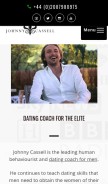 How johnnycassell.com looks like on a mobile device such as an iPhone.