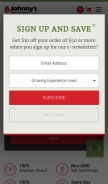 How johnnyseeds.com looks like on a mobile device such as an iPhone.