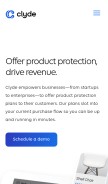 How joinclyde.com looks like on a mobile device such as an iPhone.