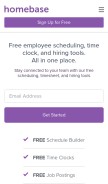 How joinhomebase.com looks like on a mobile device such as an iPhone.
