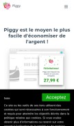 How joinpiggy.com looks like on a mobile device such as an iPhone.