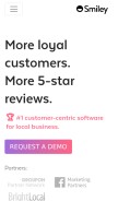 How joinsmiley.com looks like on a mobile device such as an iPhone.