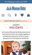 How jojomamanbebe.com looks like on a mobile device such as an iPhone.