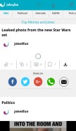 How joke4fun.com looks like on a mobile device such as an iPhone.