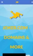 How joker.com looks like on a mobile device such as an iPhone.