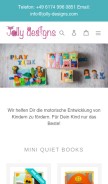 How jolly-designs.com looks like on a mobile device such as an iPhone.