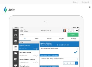 How joltup.com looks like on a tablet such as an iPad.