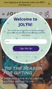 How jolyn.com looks like on a mobile device such as an iPhone.