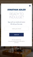 How jonathanadler.com looks like on a mobile device such as an iPhone.