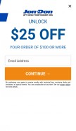How jondon.com looks like on a mobile device such as an iPhone.