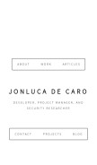 How jonlu.ca looks like on a mobile device such as an iPhone.