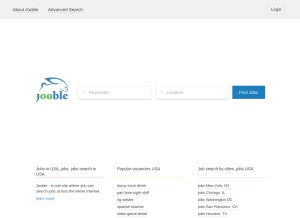 How jooble.org looks like on a tablet such as an iPad.