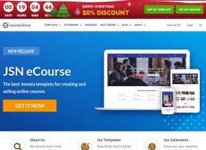 How joomlashine.com looks like on a tablet such as an iPad.