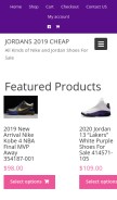 How jordans2019cheap.com looks like on a mobile device such as an iPhone.