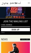 How joshgroban.com looks like on a mobile device such as an iPhone.
