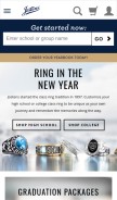 How jostens.com looks like on a mobile device such as an iPhone.