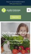 How jouleskaloreez.com looks like on a mobile device such as an iPhone.