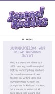 How journalbuddies.com looks like on a mobile device such as an iPhone.