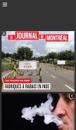 How journaldemontreal.com looks like on a mobile device such as an iPhone.