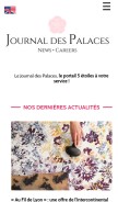 How journaldespalaces.com looks like on a mobile device such as an iPhone.