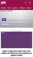 How journaldugeek.com looks like on a mobile device such as an iPhone.