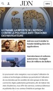 How journaldunet.fr looks like on a mobile device such as an iPhone.